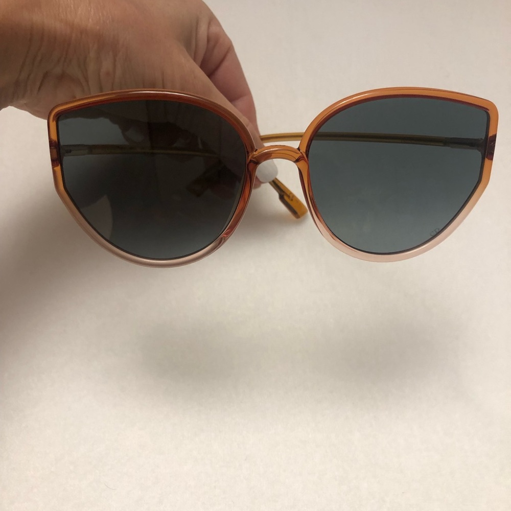 DIOR Christian Dior Cat-Eye Oversized Orange Transparent Sunglasses (NWT)
